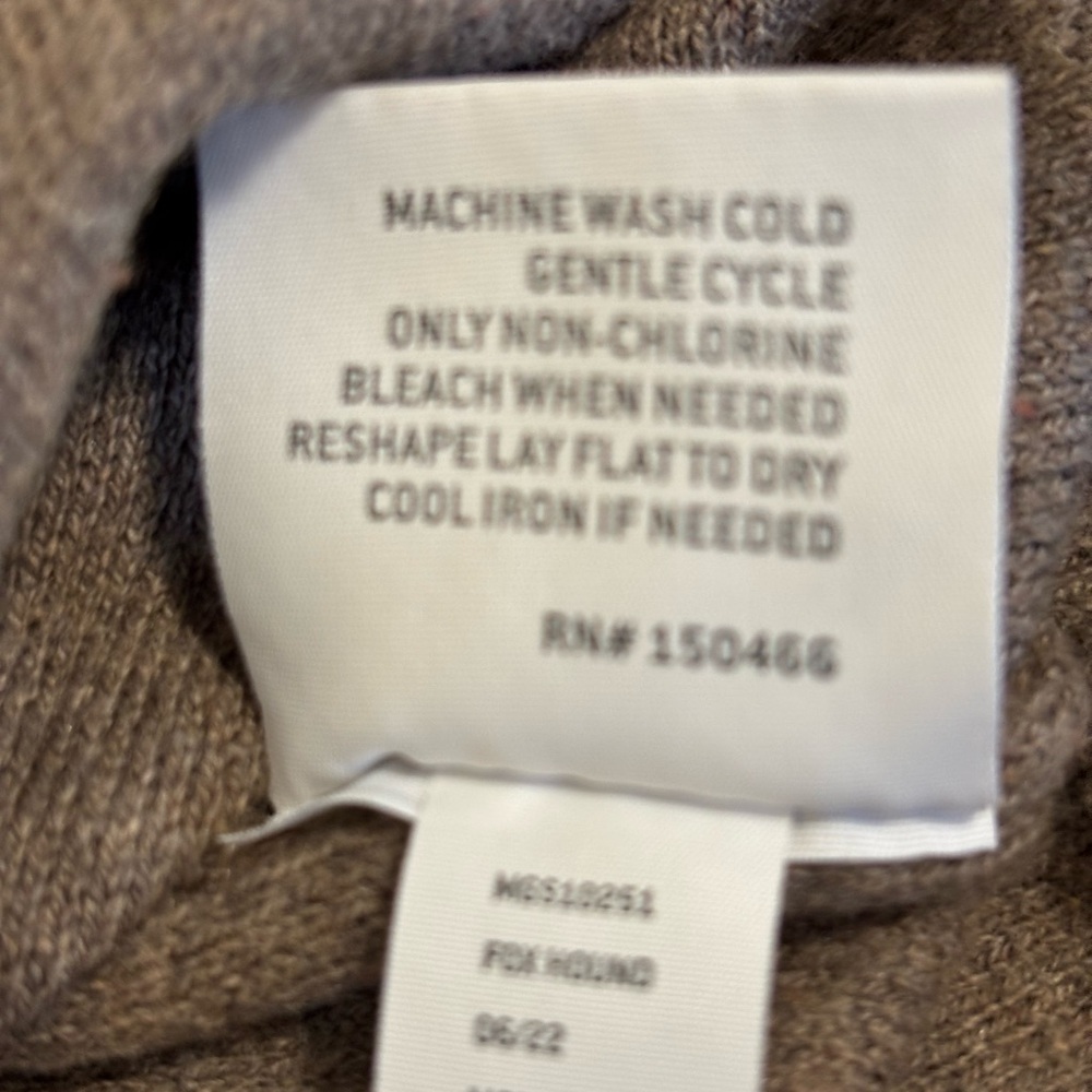 Brown Crewneck Sweater with Ribbed Neckline - Picture 5 of 9